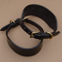 Lurcher Collar 3/4" Buckle, Leather Keeper
